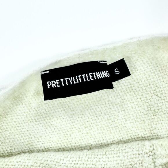 Pretty little thing off white sweater crop top S - Picture 5 of 5